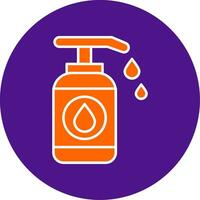 Lotion Line Filled Circle Icon vector