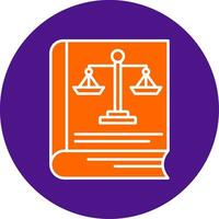 Law Book Line Filled Circle Icon vector