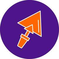 Plastering Trowel Line Filled Circle Icon vector