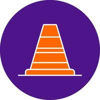 Cones Signal Line Filled Circle Icon vector