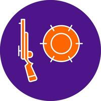 Hunting Line Filled Circle Icon vector