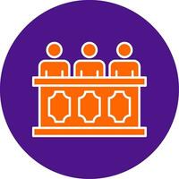 Panel of judges Line Filled Circle Icon vector