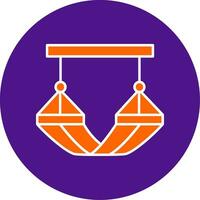 Hammock Line Filled Circle Icon vector