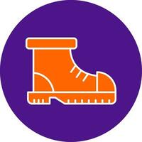 Boot Line Filled Circle Icon vector