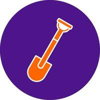 Shovel Line Filled Circle Icon vector