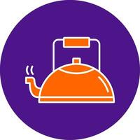 Kettle Line Filled Circle Icon vector