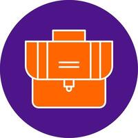 Suitcase Line Filled Circle Icon vector