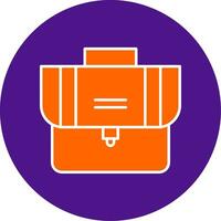 Suitcase Line Filled Circle Icon vector