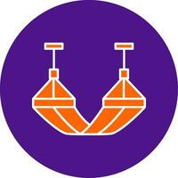 Hammock Line Filled Circle Icon vector
