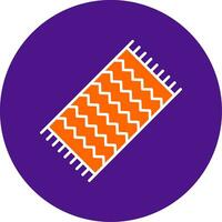 Beach Towel Line Filled Circle Icon vector