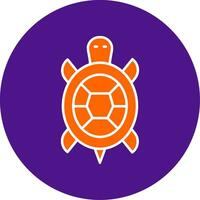 Turtle Line Filled Circle Icon vector