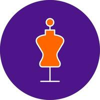 Mannequin Line Filled Circle Icon vector