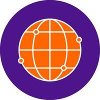 World Line Filled Circle Icon vector
