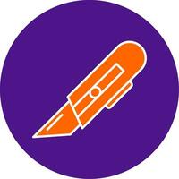 Utility Knife Line Filled Circle Icon vector