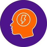 Mental Line Filled Circle Icon vector