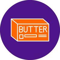 Butter Line Filled Circle Icon vector