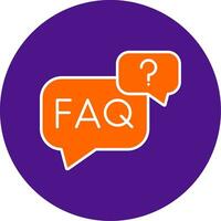 Faq Line Filled Circle Icon vector