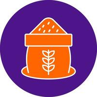 Grain Line Filled Circle Icon vector