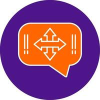 Directional Arrows Line Filled Circle Icon vector