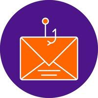 Phishing Line Filled Circle Icon vector
