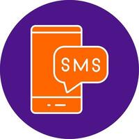 Sms Line Filled Circle Icon vector