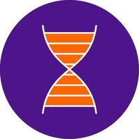 DNA Line Filled Circle Icon vector