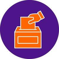 Voting Line Filled Circle Icon vector