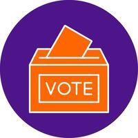 votación cabina línea lleno circulo icono vector