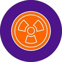 Nuclear Line Filled Circle Icon vector