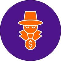 Fraud Line Filled Circle Icon vector