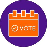 Elections Line Filled Circle Icon vector