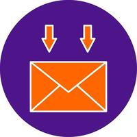 Mail Line Filled Circle Icon vector