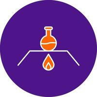 Burner Line Filled Circle Icon vector