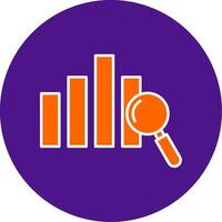 Data Analytics Line Filled Circle Icon vector