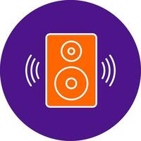 Speaker Line Filled Circle Icon vector