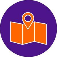 Site Map Line Filled Circle Icon vector