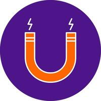 Attract Line Filled Circle Icon vector