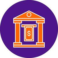 Cash Withdraw Line Filled Circle Icon vector