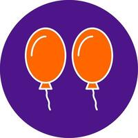 Balloons Line Filled Circle Icon vector