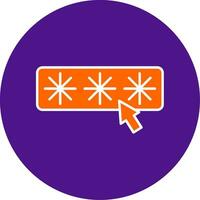 Pin Number Line Filled Circle Icon vector