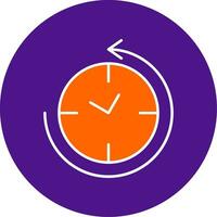 Anti Clockwise Line Filled Circle Icon vector