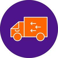 Delivery Line Filled Circle Icon vector