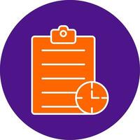 Waiting List Line Filled Circle Icon vector