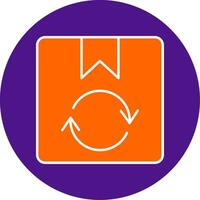 Product Return Line Filled Circle Icon vector