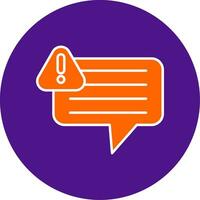 Warning Line Filled Circle Icon vector