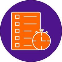 Track Of Time Line Filled Circle Icon vector