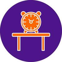 Table Watch Line Filled Circle Icon vector