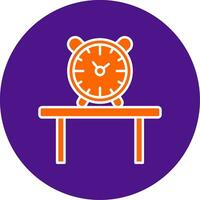 Table Watch Line Filled Circle Icon vector