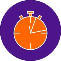 Limited Time Line Filled Circle Icon vector