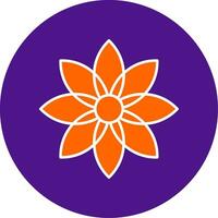 Dandelion Line Filled Circle Icon vector